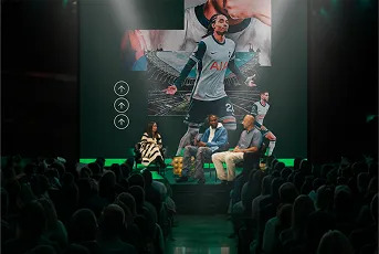 Scenes from The Athletic 10, including live conversations and the Morning Report set